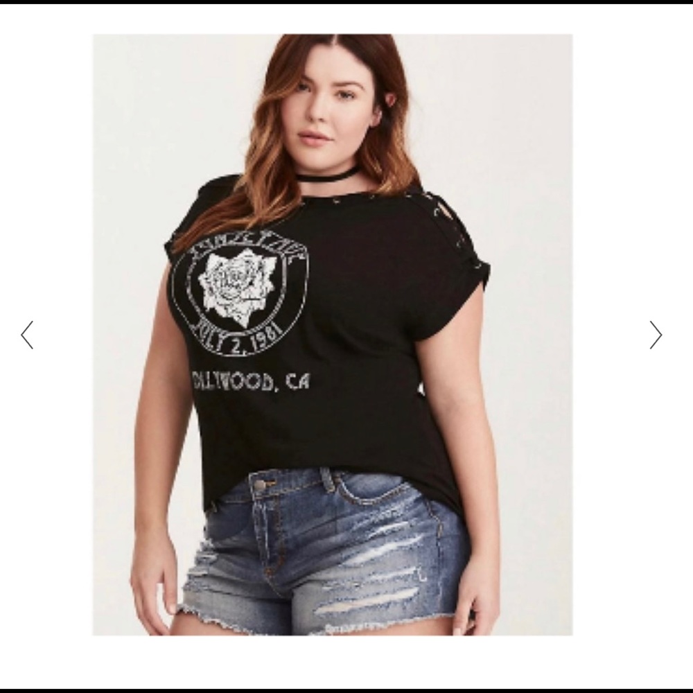 Torrid Sunset Muse Lace-up Neckline Top